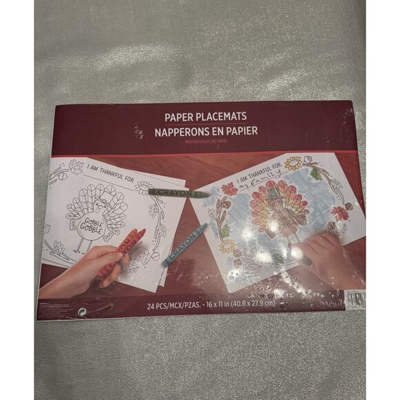 Thanksgiving Accessories Baking Cups Turkey Paper Placemats Kids Children - Picture 4 of 4